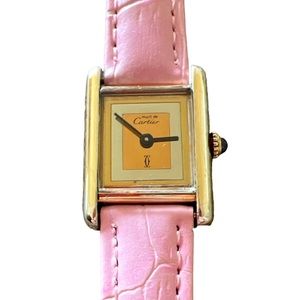 Rare Cartier Tank Vintage Trinity Dial Watch w Cartier Strap